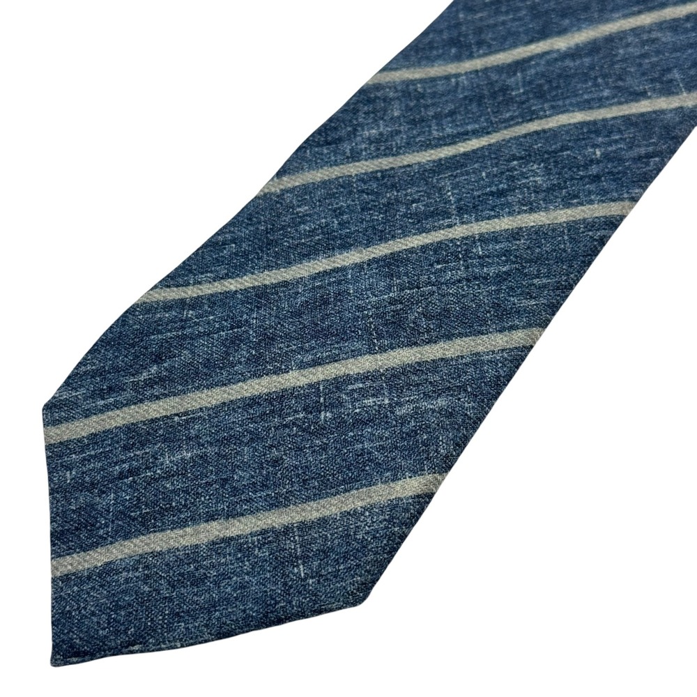 J.McLaughlin OS Blue Gray‎ Striped Wool Italian 58" x 3.25" Men's Necktie NWT